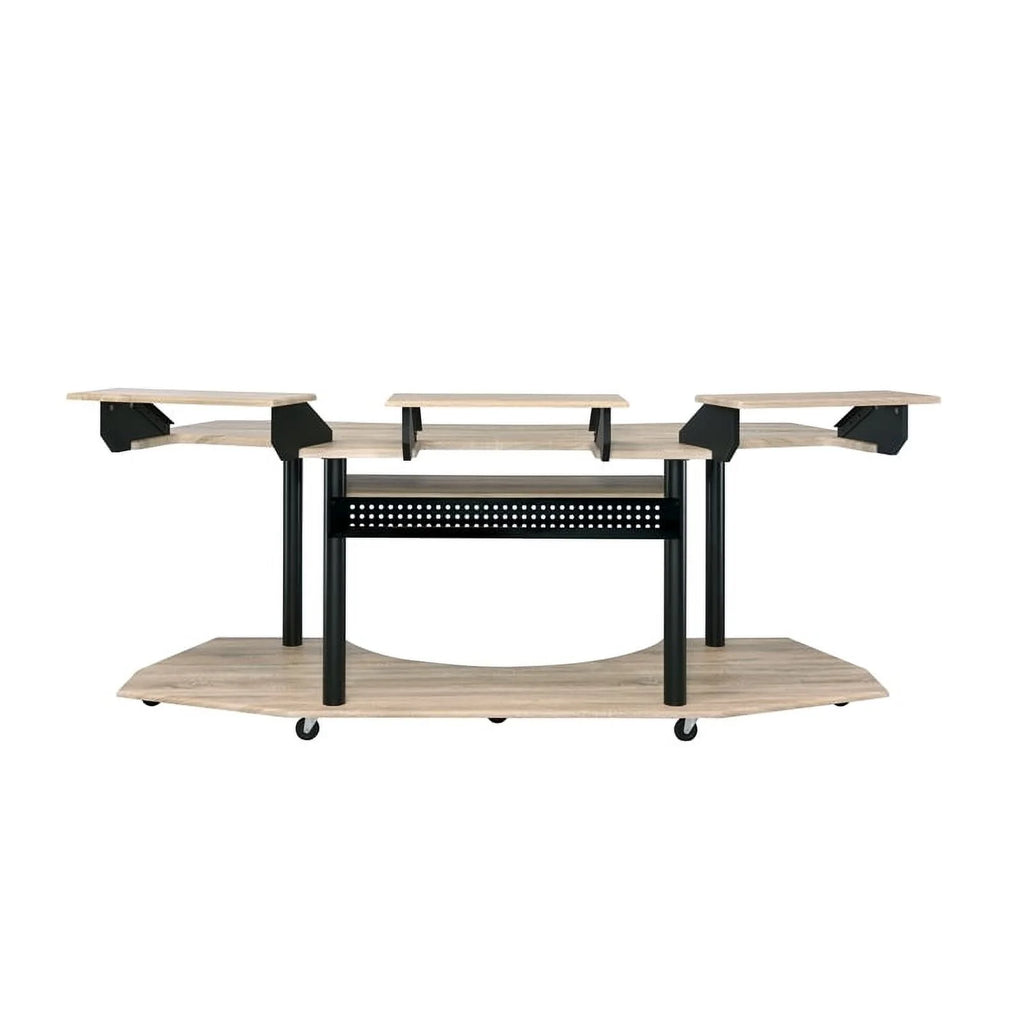 Contemporary Wood Music Recording Desk in Natural Oak R8360