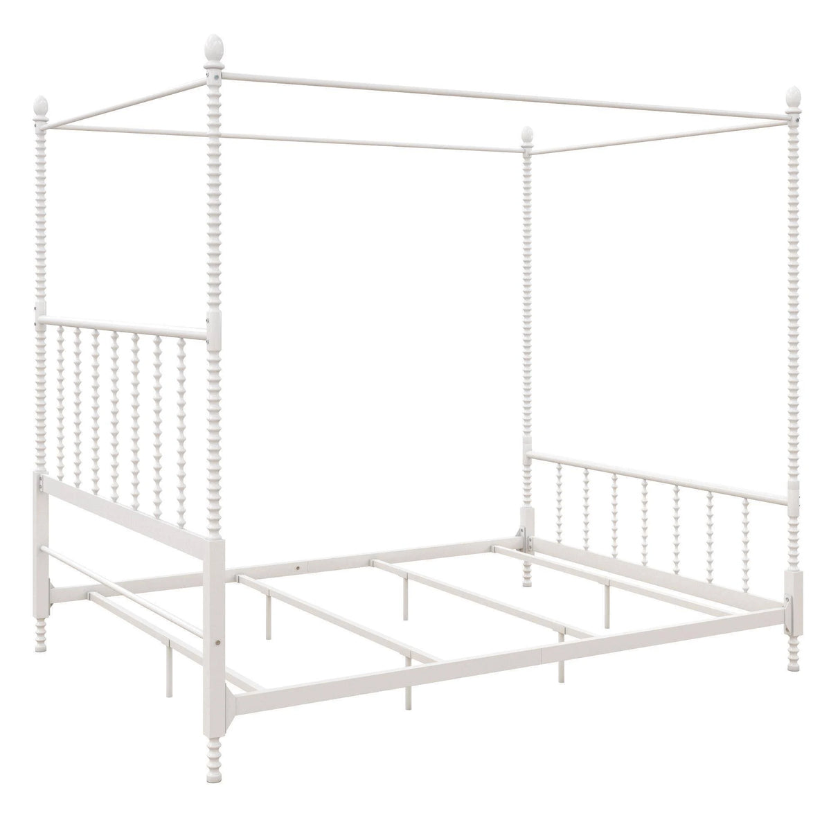 White Metal Canopy Bed X7627