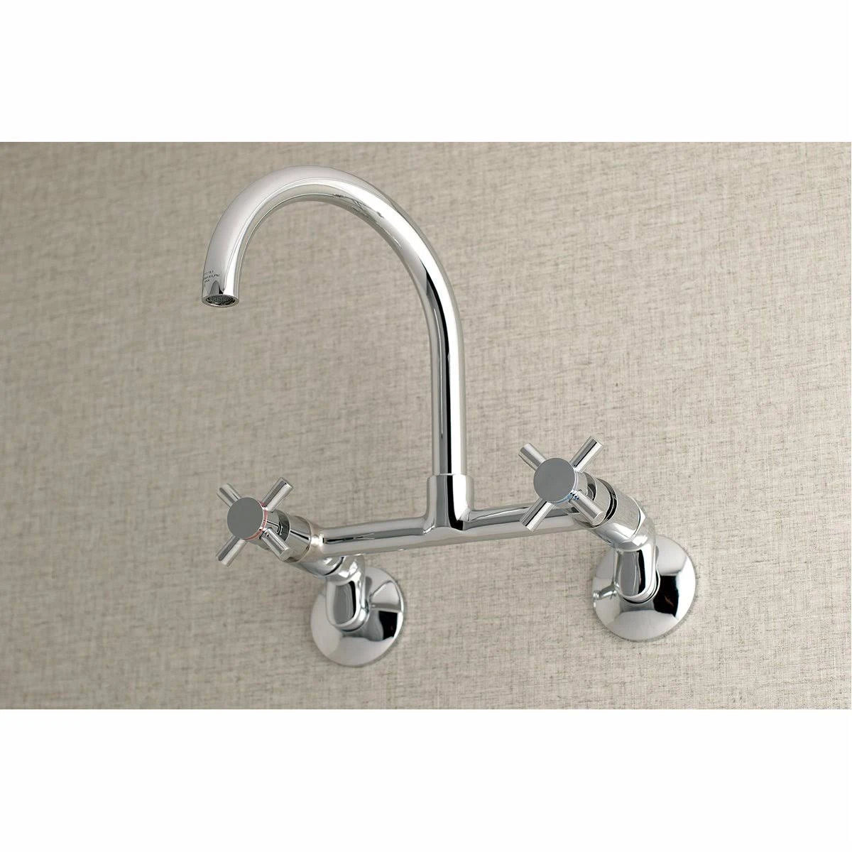 Brushed Nickel Adjustable Center Wall Mount Kitchen Faucet W47615