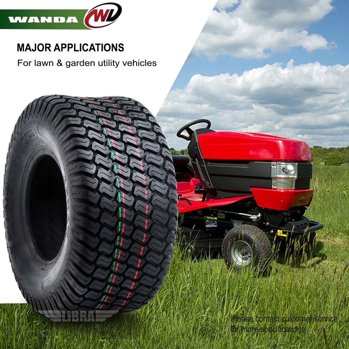 2 New 15x6.00-6 Lawn Mower Tires E65295