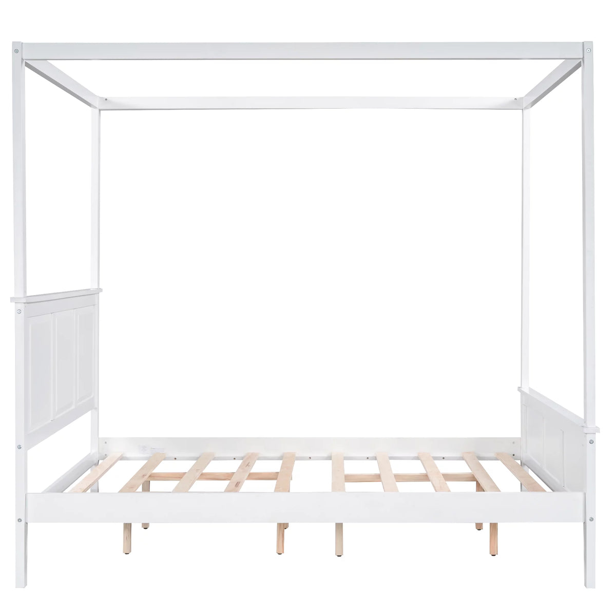 Queen Size Canopy Bed with Headboard and Footboard G393269