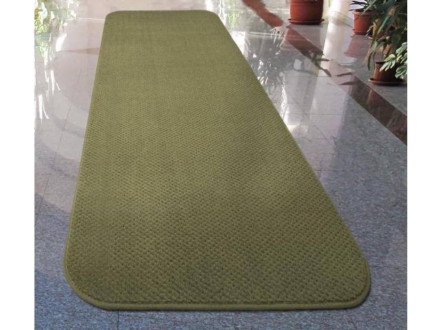 Skid-Resistant Carpet Runner Olive Green 10 ft. x 48 in. L49641
