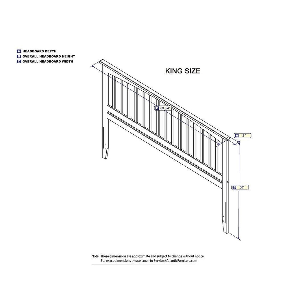 King Espresso Mission Headboard U8573