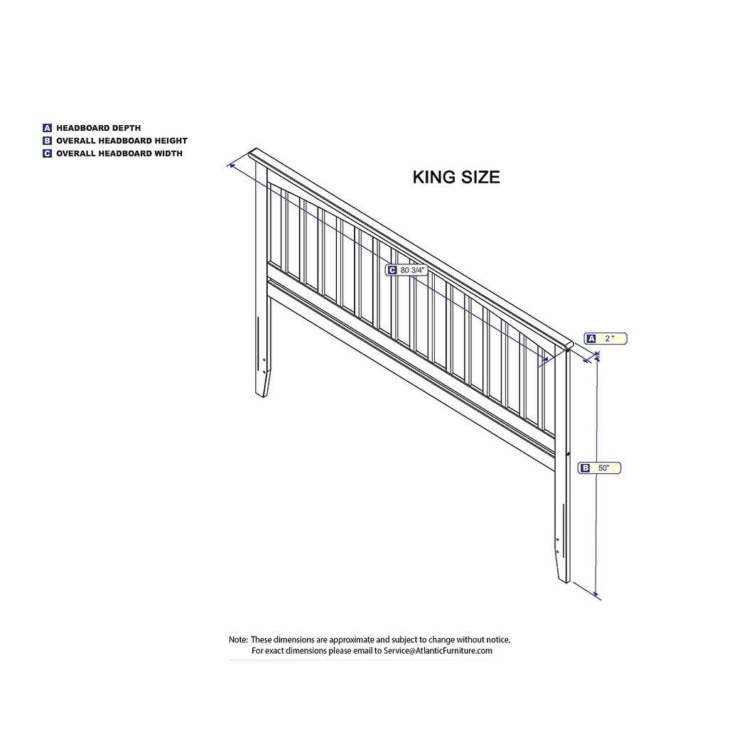 King Espresso Mission Headboard U8573