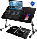 Adjustable Laptop Desk with Cooling Fan (Black) V675
