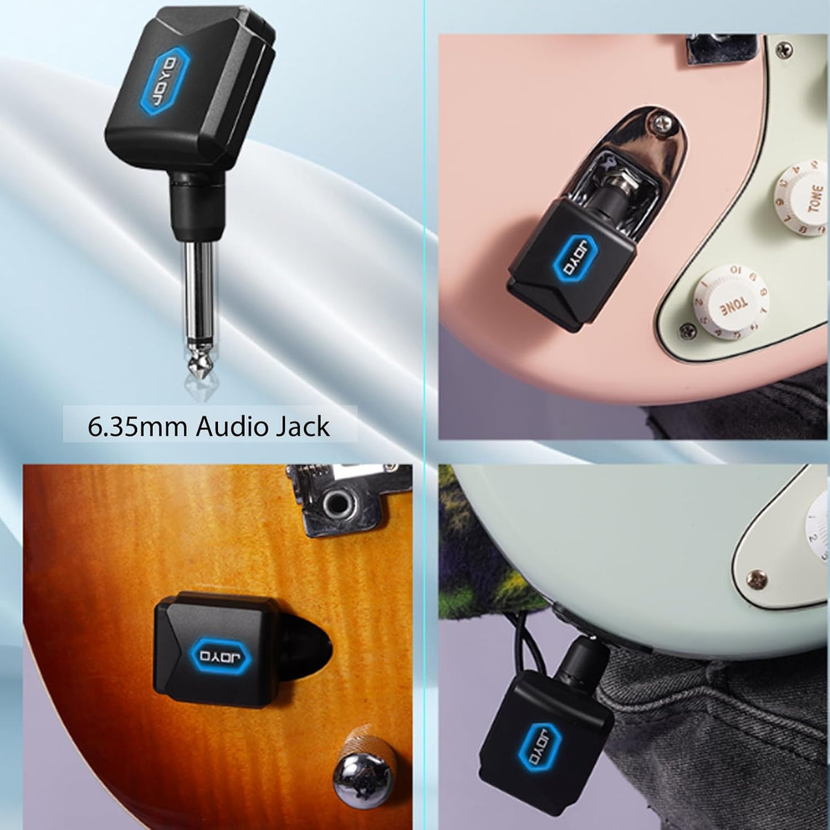 5.8GHz Wireless Guitar System with Charging Box and Guitar Audio Interface Y657142