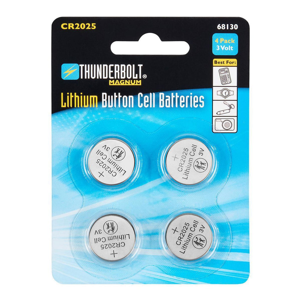 CR2025 Lithium Button Cell Batteries, 4 Pack L2679
