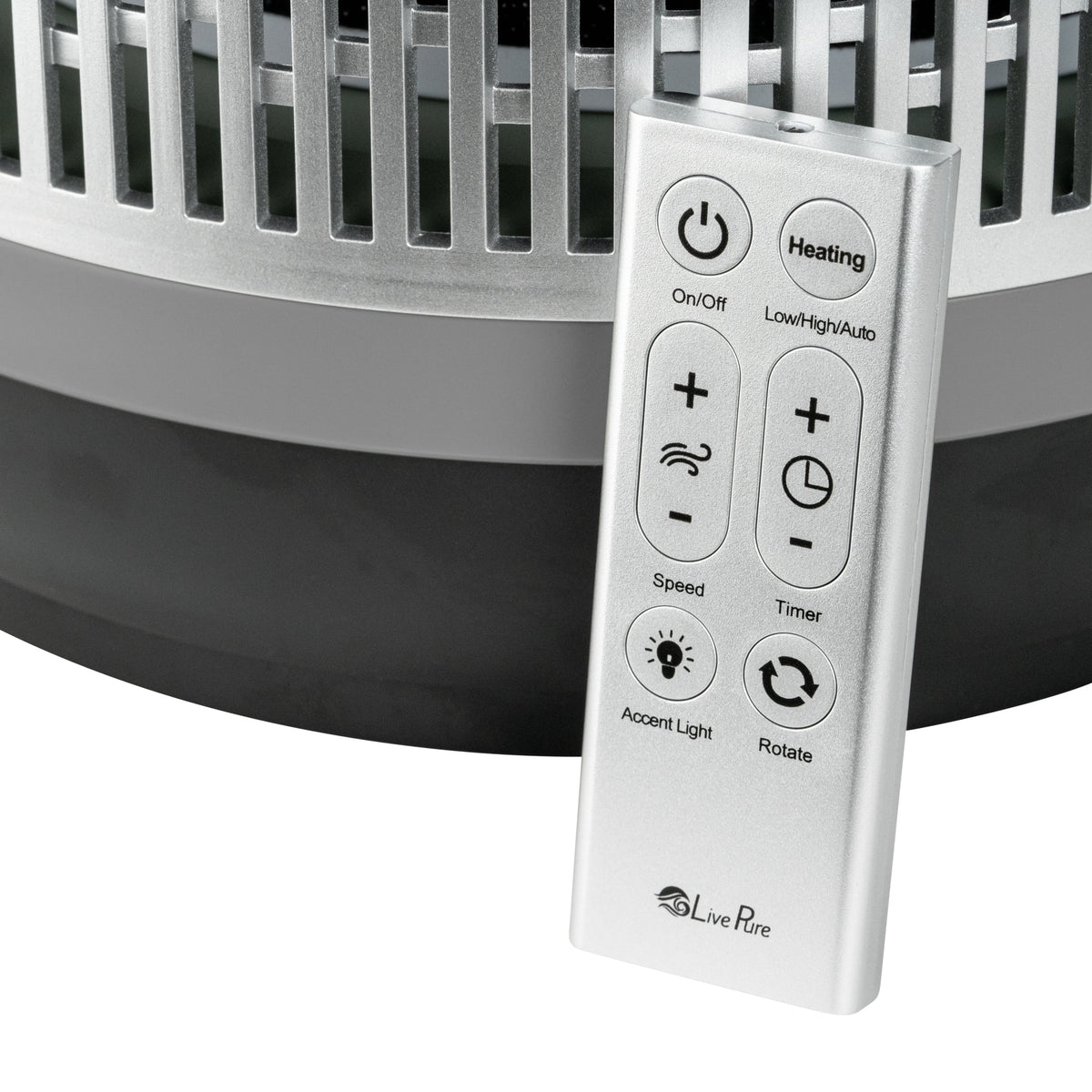 Gray 2 in 1 Air Purifier & Heater with HEPA Filtration X891