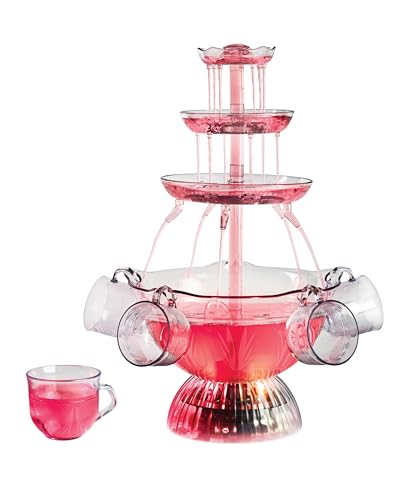 3-Tier Lighted Party Fountain, 1.5 Gallons, 8 Reusable Cups E55201