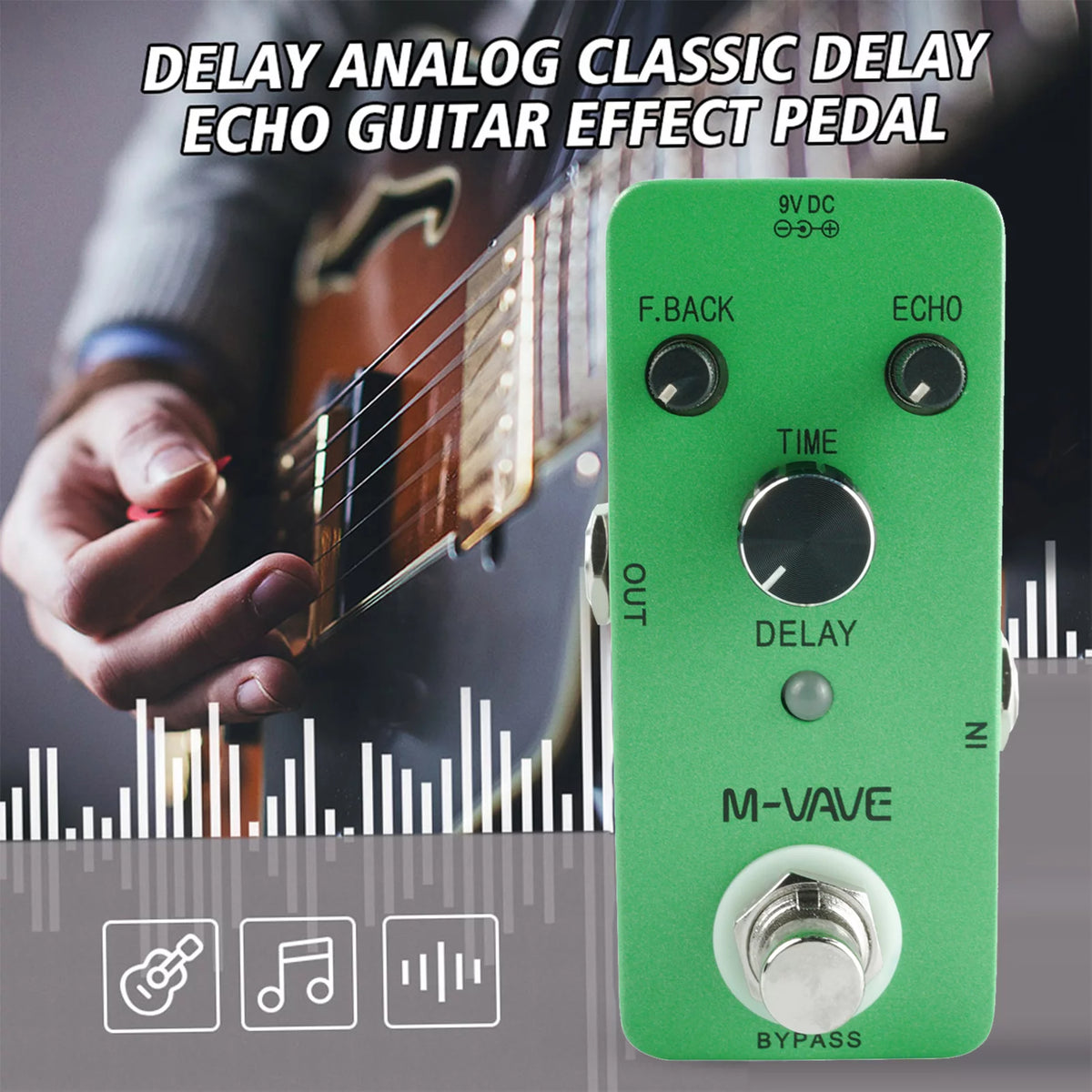 Analog Delay Echo Guitar Effect Pedal B92558