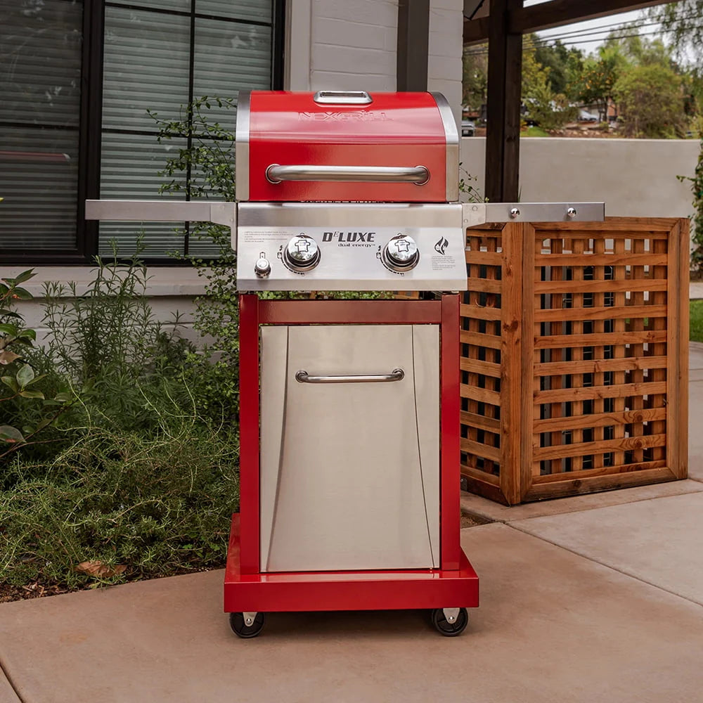 2-Burner Propane Gas Grill with 2 Foldable Shelves F840750