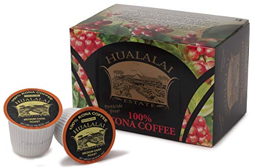 Medium Dark Roast Single Serve Cups, 12 count, Premium Ground Kona Coffee V122287