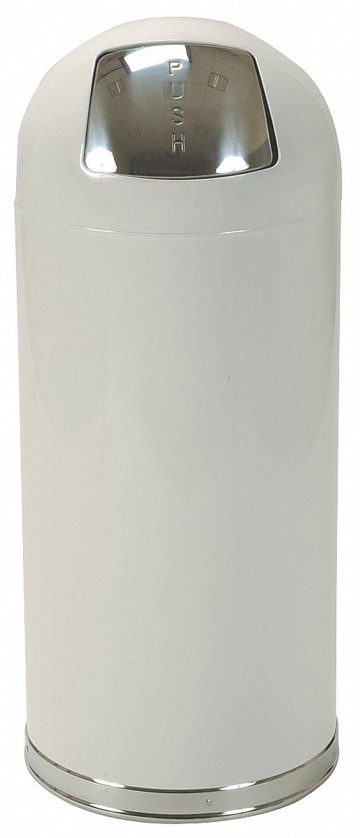 White 15 gal Round Trash Can Z180097