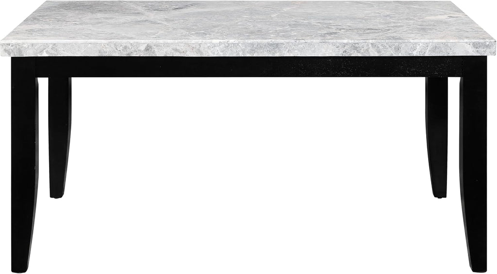 Rectangular Marble Top Dining Table in Black K377