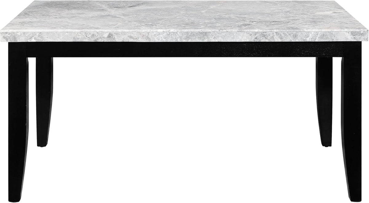 Rectangular Marble Top Dining Table in Black K377