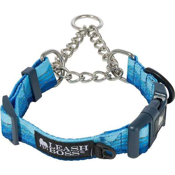 Patterned Reflective Chain Martingale Dog Collar Q224333
