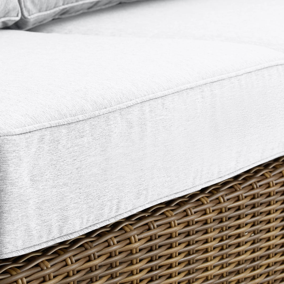 White Brown Fabric Outdoor Sofa F8436