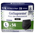 Black Unisex Adult Diapers, 14 Count B591814