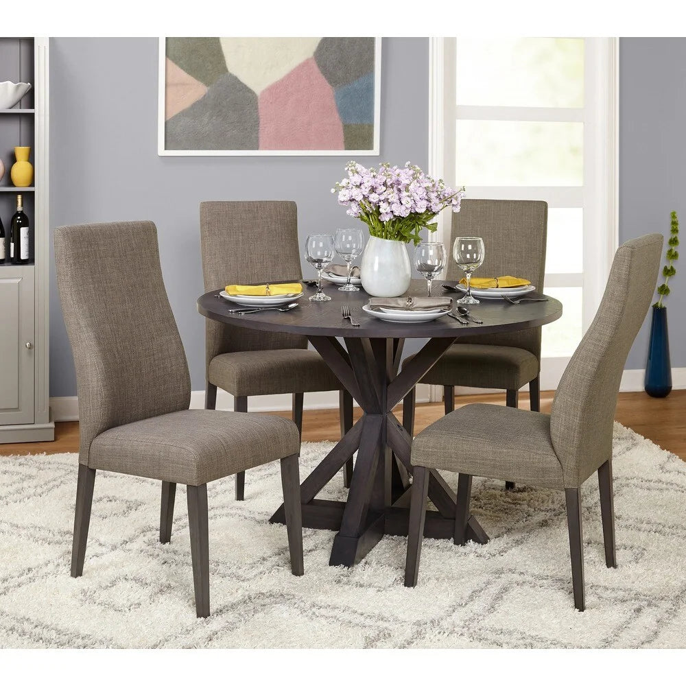 Dining Table Whitewash Grey Finish X64047