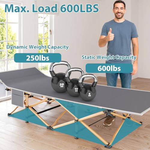 2 Pack Heavy Duty Folding Camping Cot with Carry Bag G23890