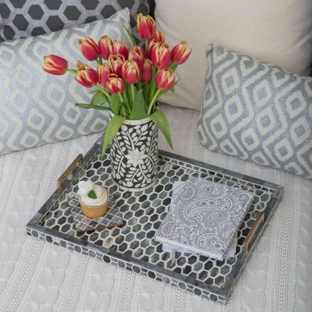 Ivory/Grey Tray I92710