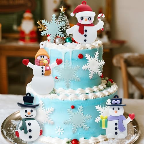 7 Pack Merry Christmas Cake Toppers D60346