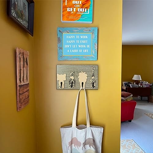 Tiger Wooden Animal Coat Rack Wall Hooks Z5347