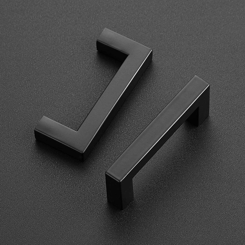 30 Pack 3 Inch Matte Black Square Cabinet Handles U21033