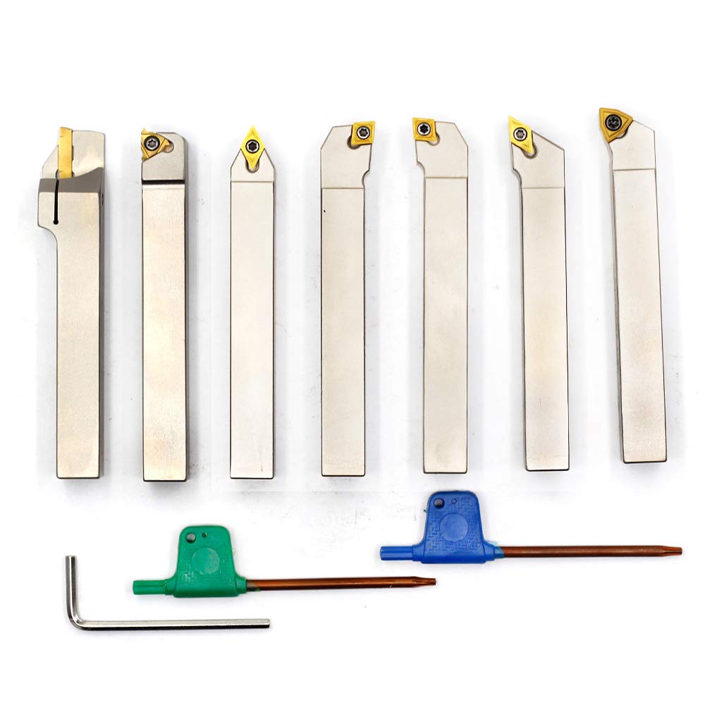 1/2 Shank 7 Pieces/Set Indexable Lathe Turning Tool Holder E1640