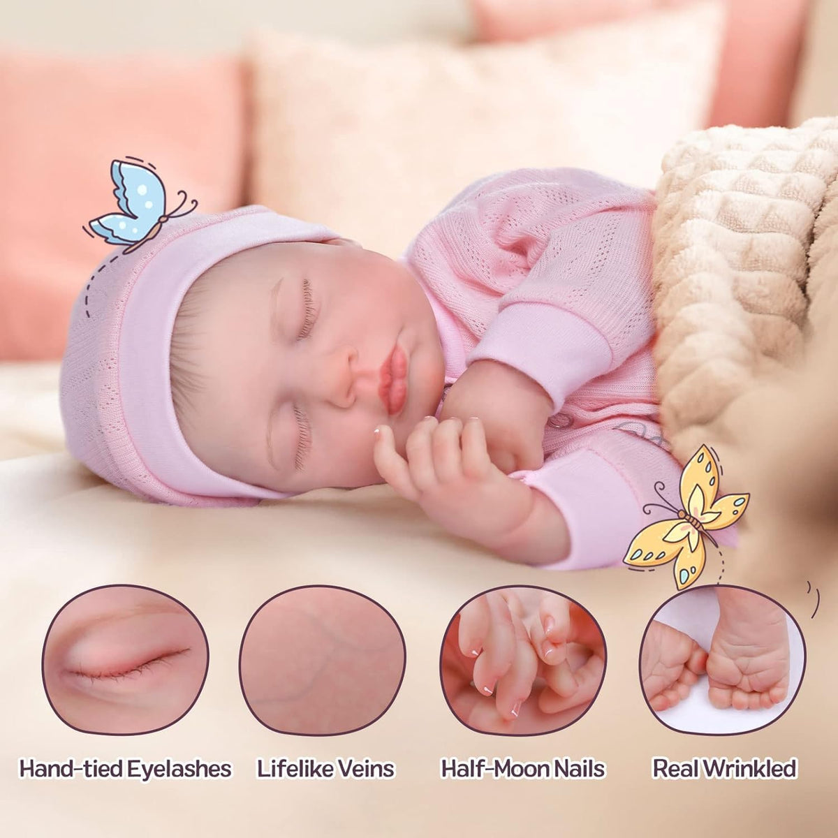 18 Inch Soft Body Realistic Reborn Baby Doll Z9368