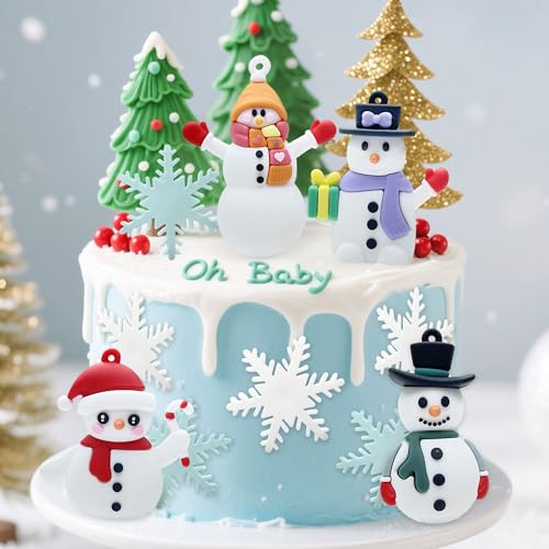 7 Pack Merry Christmas Cake Toppers D60346