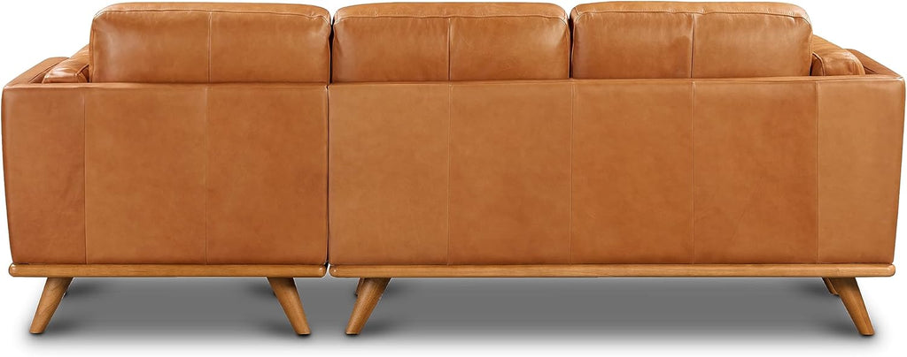 Saddle Tan Right-Facing Sofa Sectional, 90 inches X395