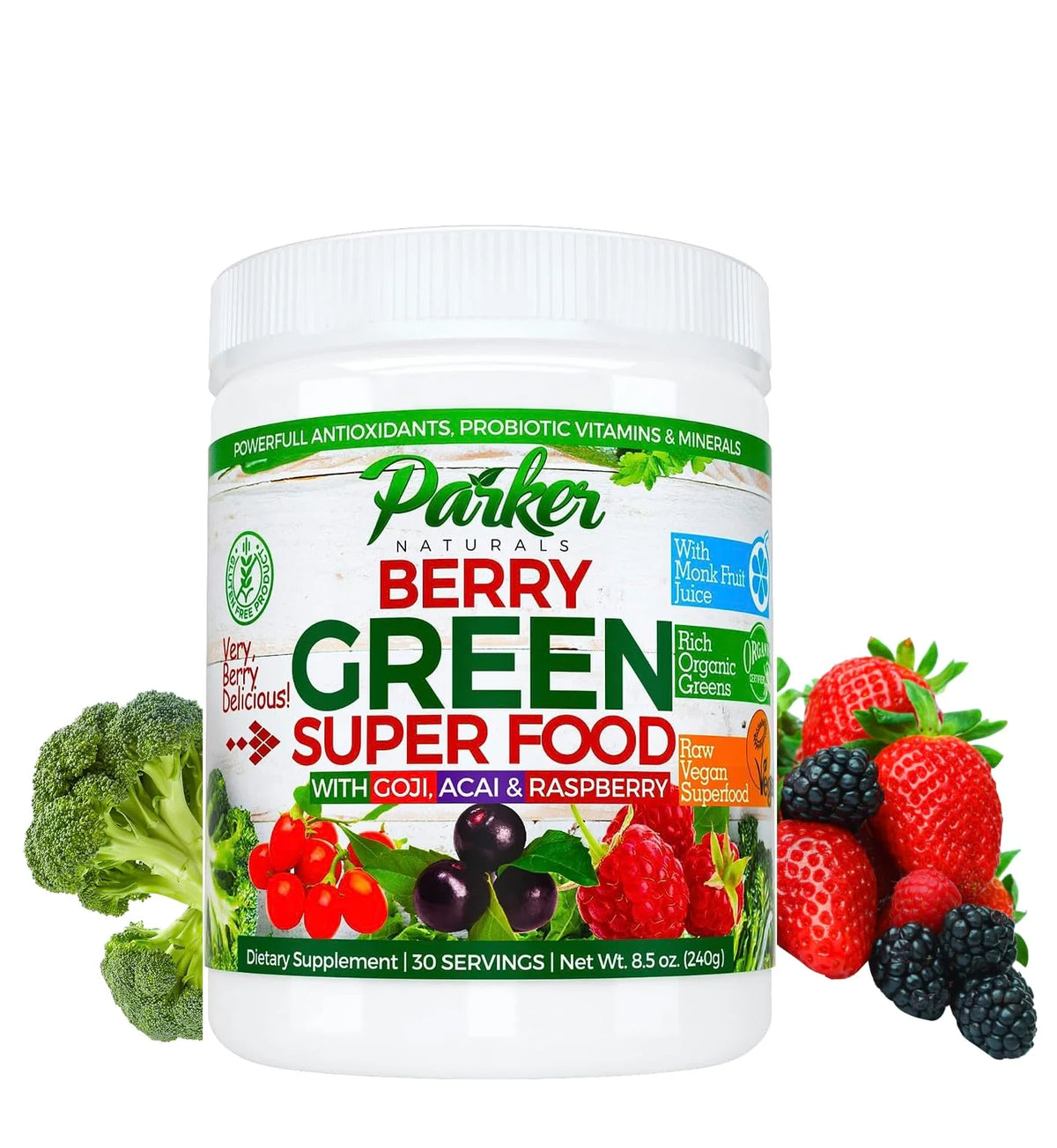 Organic Superfood Powder Smoothie Mix with Greens Fruits Probiotics 240 Grams Q2071