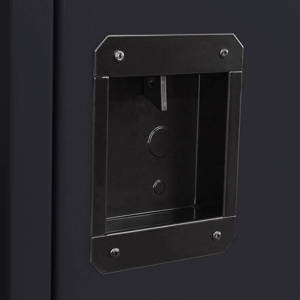 2-Tier Welded Steel Black Storage Locker R6363