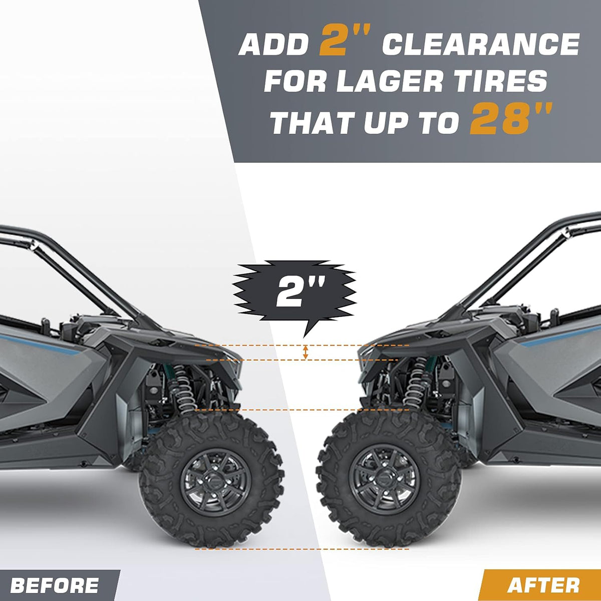 UTV Front & Rear Full Suspension Lift Kit for Kawasaki Teryx 750 800 W93383