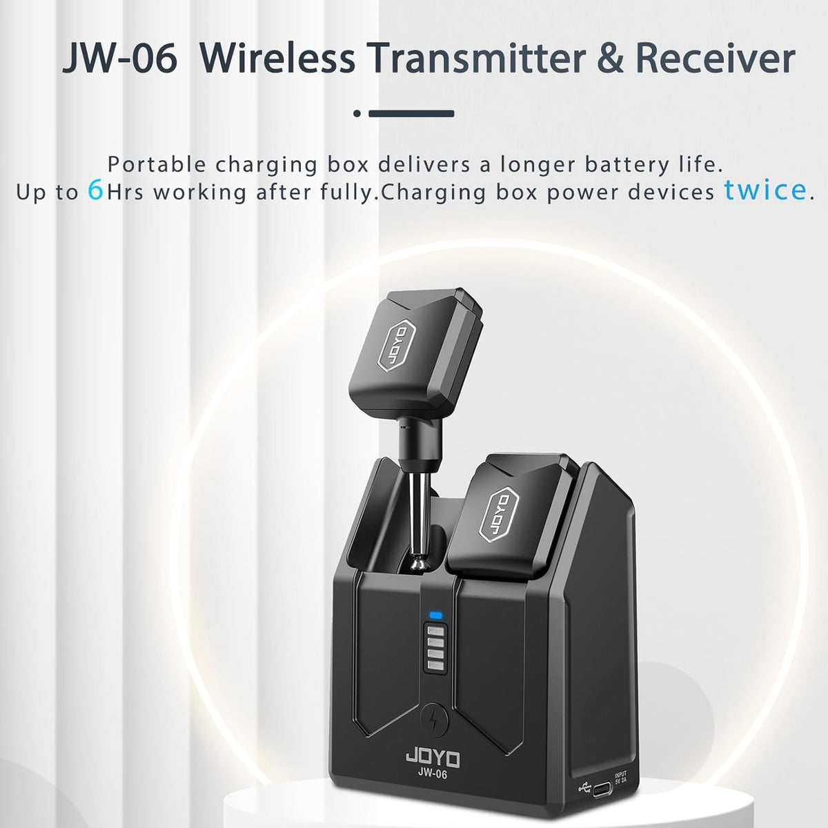 5.8GHz Wireless Guitar System with Charging Box and Guitar Audio Interface Y657142