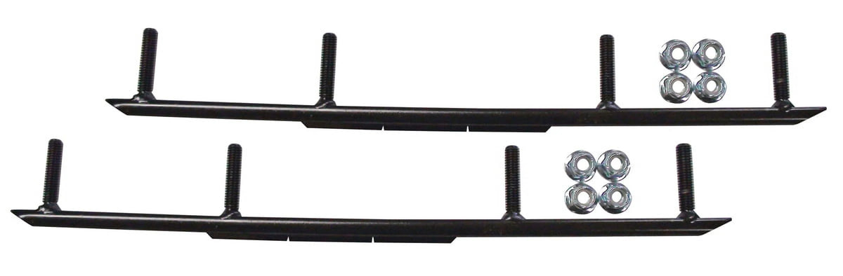 White XPT Snowmobile Skis Complete Kit J4017