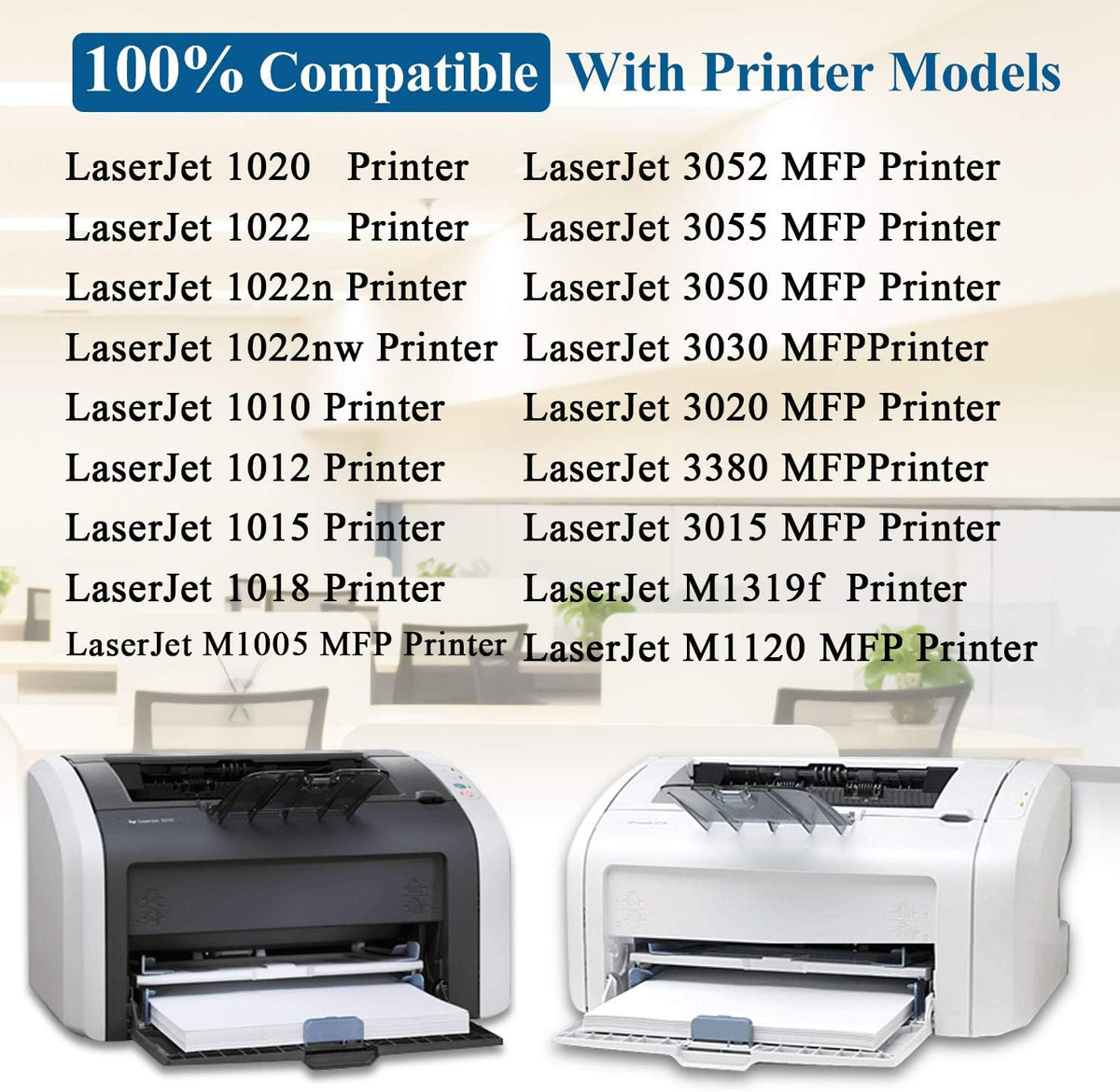 4-Pack Black Compatible Toner Cartridges for HP Printers D5392