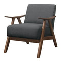 Gray Fabric Wide Armchair R118
