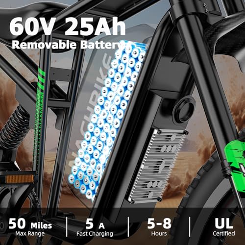 4000W 60V25Ah Electric Dirt Bike with 19'' Tire A9306