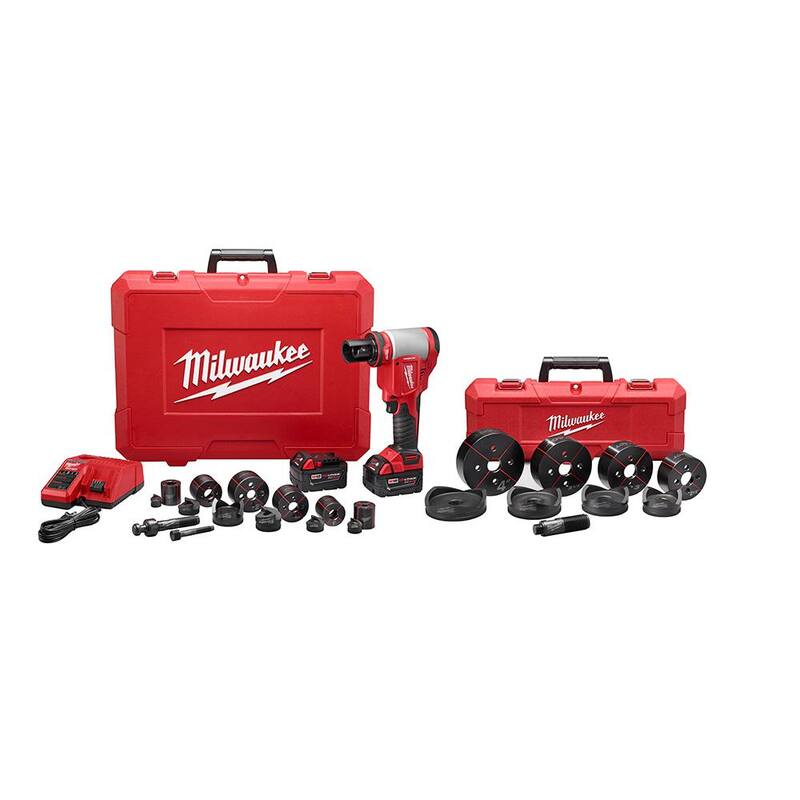 Cordless Knockout Tool Kit with Die Set & Fish Tape H931793
