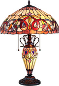 Dark Bronze 3 Light Double Lit Table Lamp 16" Shade Z524880