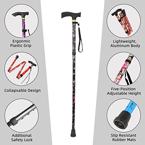 Lightweight Adjustable Aluminum Folding Cane V638121
