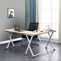 White Maple L-Shaped Computer Desk M41761