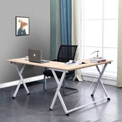 White Maple L-Shaped Computer Desk M41761