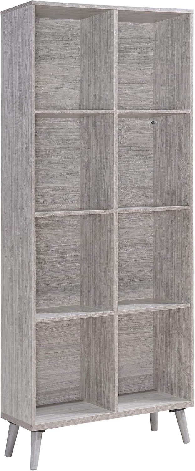 Grey Oak Finish Faux Wood Bookcase C89889