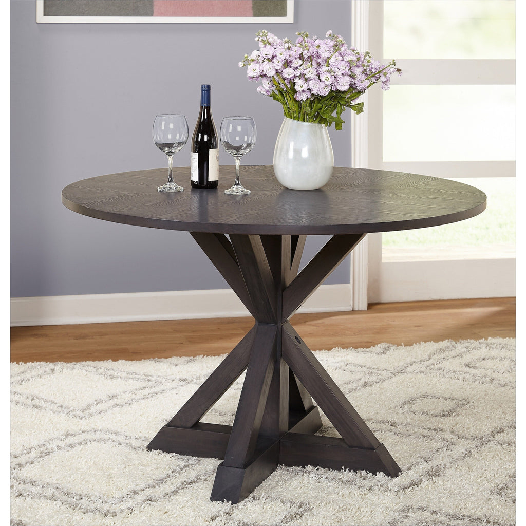 Dining Table Whitewash Grey Finish X64047