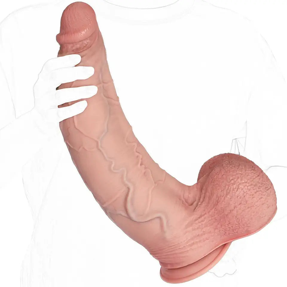 16.5 Inch Soft Silicone Dildo with Suction Cup Base M359264
