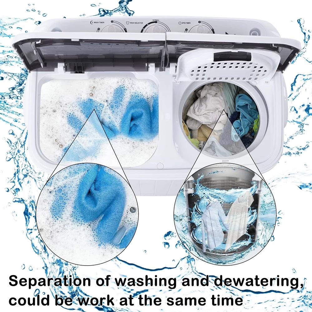 14.3 lbs Twin Tub Washer and Dryer P4012