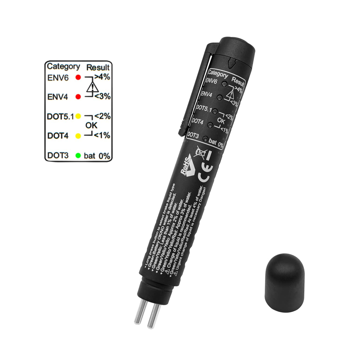 Brake Fluid Tester Pen with 5 LED Indicators Y780279